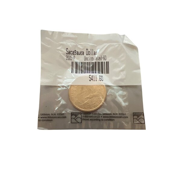2005-P Sacagawea Dollar Uncirculated-60 Coin In Original Packaging New - Picture 1 of 3